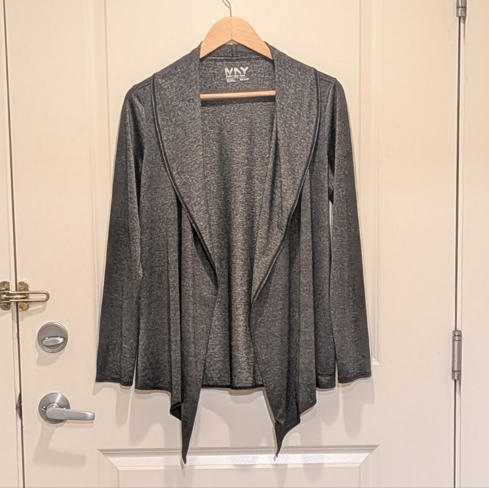 EUC Marc New York Performance S Marled Grey Stretch Fabric Yoga Sweater